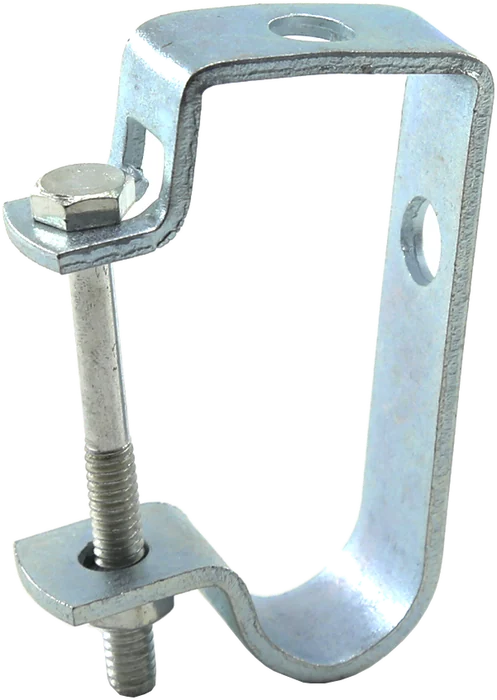 Zinc-plated J-hanger with bolt and nut